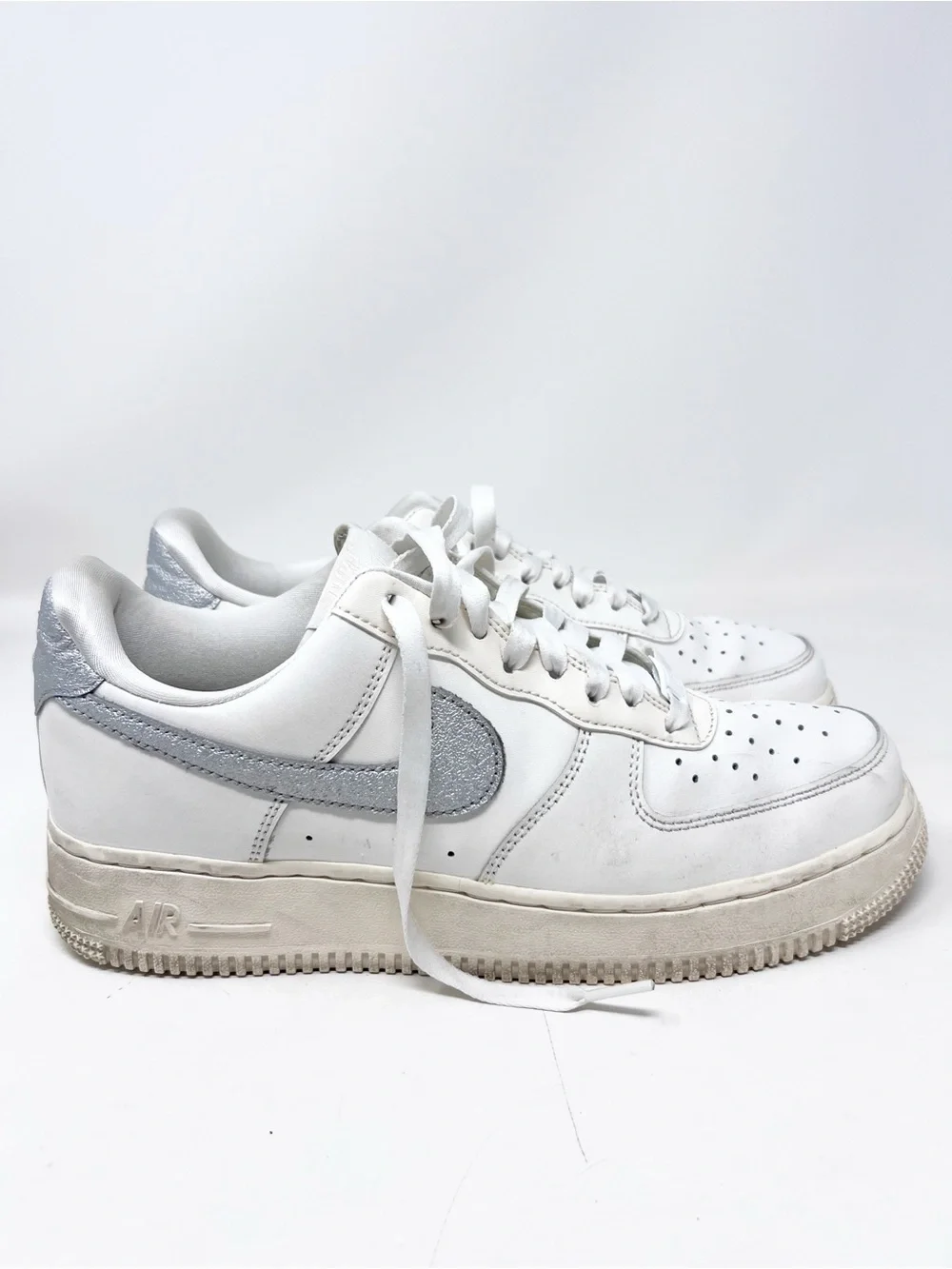 NIKE WHITE AIR FORCE ONE SNEAKERS SZ 9